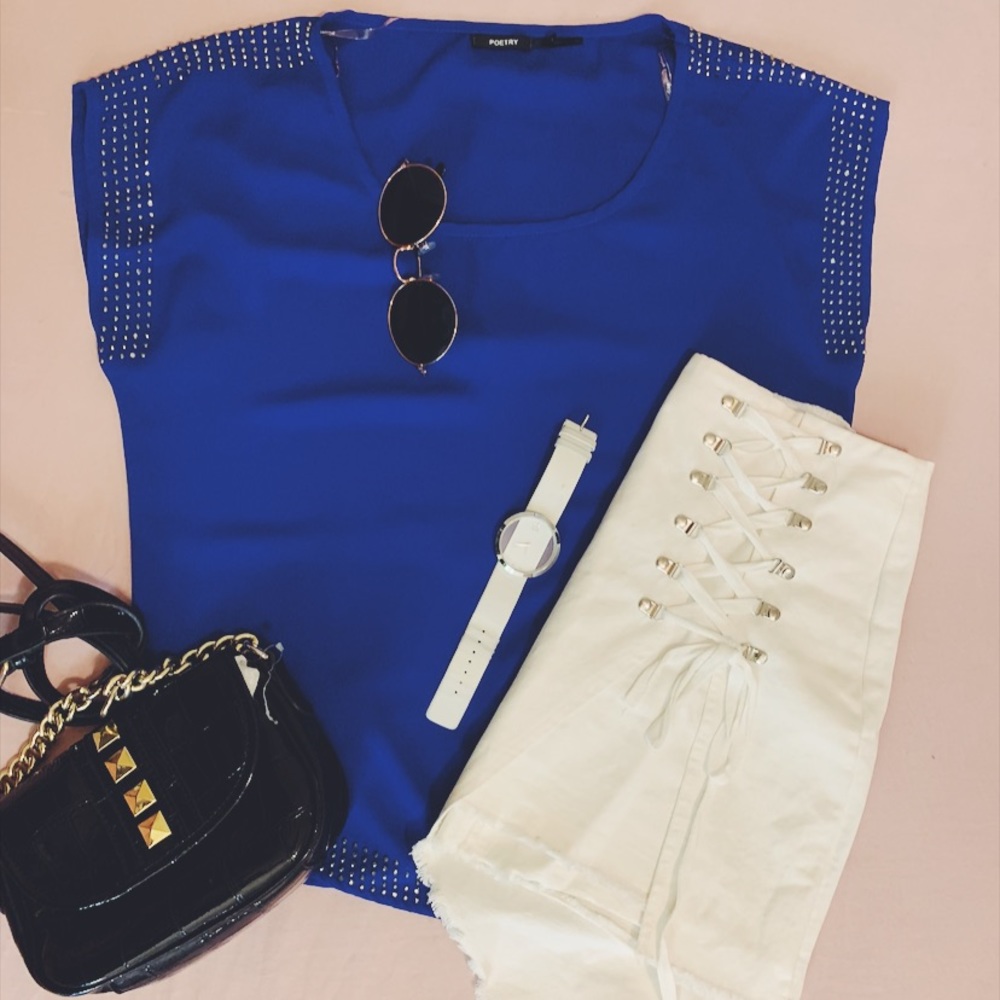 Blue Casual Top